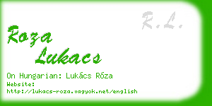 roza lukacs business card
