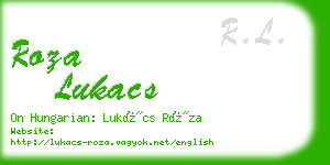 roza lukacs business card